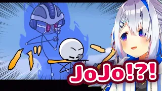 Kanata Reacts to JoJo Parody In Henry Stickmin【ENG Sub/Hololive】