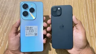 iPhone 15 vs INFINIX HOT 40 PRO - SPEED TEST (4K)