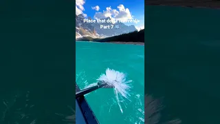 Places that don’t feel real - Part 7 🧊📍Moraine Lake, Alberta, Canada #travel #viral #shorts