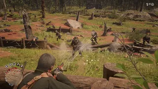 Red Dead Redemption 2 - Bolger Glade Trenches NPC War (SimpleGangWar mod)