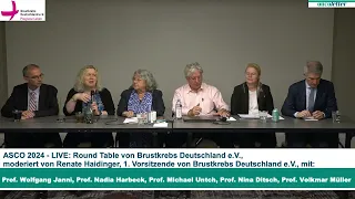 ASCO 2024 - LIVE: Round Table von Brustkrebs Deutschland e.V.,  moderiert von Renate Haidinger, ...