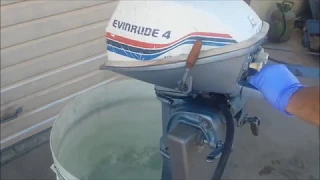 1977 Evinrude 4 HP Outboard Test Start