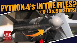 War Thunder DEV - PYTHON 4 IN THE FILES! 50G's, R27E energy and R73 IRCCM? +AIM-9M & R-73 comparison