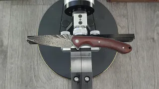 Заточка складного ножа из дамаской стали. TSPROF K-03 Pro