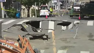 Water main break causes major San Francisco sinkhole