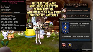 My First Time Make New Legend Pet in DN SEA With Free To Play Event : Did i Get Pet With Good Stat ?