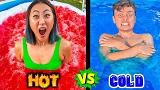 HOT VS. COLD POOL CHALLENGE!!