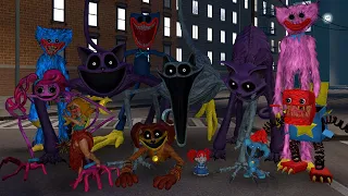 All Monsters From Poppy Playtime Chapter 3 In The City Chasing AT NIGHT - Garry's Mod!