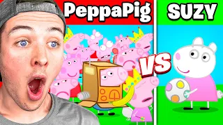 Reacting to 1000 PEPPA PIGS vs SUZY (BANANA PIG???)