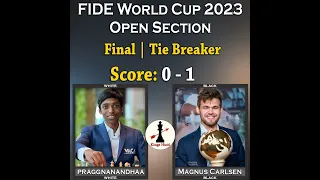 Praggnanandhaa vs Carlsen | Final | Tie Breaker | FIDE World Cup 2023