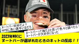 2023年WBCでヌートバーが選ばれたときのネットの反応！！