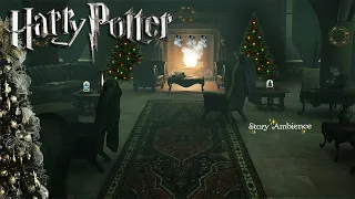 Slytherin Common Room Christmas Holidays🎄🐍Ambience Harry Potter Study ASMR