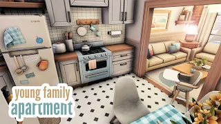 young family apartment  The Sims 4 CC speed build