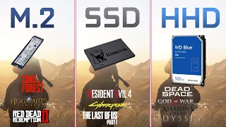 M.2 NVME vs SSD vs HDD Loading Games 2023