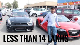 USED SUPERCAR SHOPPING IN DUBAI..(SUPERCARS LESS THAN 14 LAKHS)(FERRARI,GTR,AUDI R8,PORSCHE ETC)