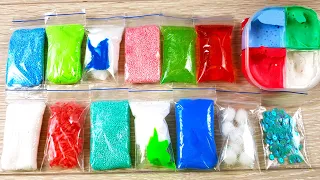 Making slime with bags or mixing random things in slime 76