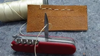How to Sew with a Swiss Army Knife Awl / Reamer