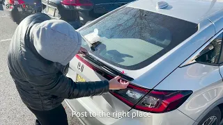 How to install Honda Civic Hatchback Rear Spoiler Trunk Spoiler