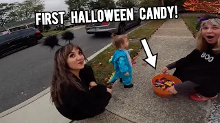 First Time EVER Trick Or Treating!