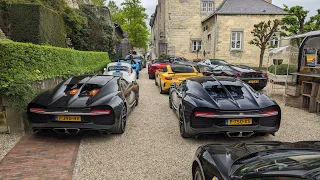 $15 Million exclusive supercar rally in the Netherlands! 2 Bugatti chiron, 765lt,...accelerates