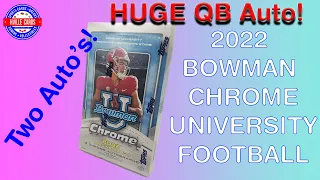 2022 Bowman Chrome University Football Hobby Box **HUGE QB AUTO!**