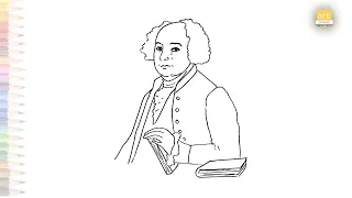 John Adams drawing easy | drawing tutorials | How to draw John Adams step by step | #artjanag