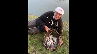 Live feed long pole fishing for roach and skimmers River Ouse , Ely