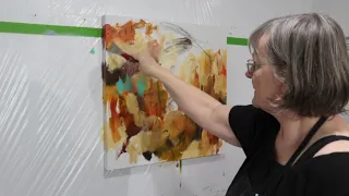 Abstract painting process - Chantal Proulx
