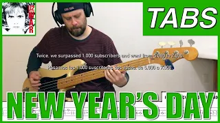 "New Year's Day" bass tabs cover, U2 [PLAYALONG]