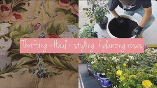 THRIFT WITH ME || HAUL || STYLING MY THRIFTED ITEMS || NO SEW KITCHEN CURTAINS