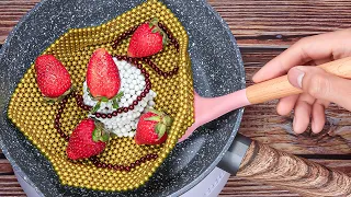 Magnetic Strawberry Crepes  DIY Food Ideas - Magnet Stop Motion & Satisfying video