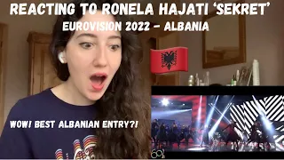 ALBANIA EUROVISION 2022 - REACTING TO RONELA HAJATI “SEKRET” (FIRST LISTEN)