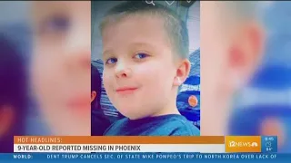 Phoenix police are searching for a missing 9-year-old boy