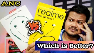 ANC Neckband Comparison⚡OnePlus Bullets Wireless Z2 ANC VS Realme Buds Wireless 3 - Which is Better?