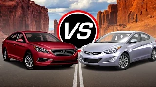 2016 Hyundai Sonata SE/Sport vs Elantra SE - Spec Comparison!