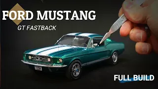 FULL VIDEO BUILD⏩️ FORD MUSTANG GT FASTBACK 1967 [ AMT scale model car ] 1/25