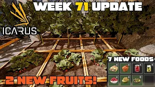 Icarus Week 71 Update! 2 NEW Fruits + 7 New Buff Foods! Huge XP Gains & Stam!