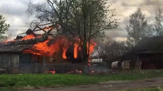 Под Череповцом сгорел жилой частный дом