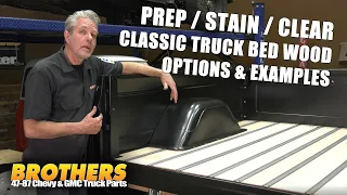 Classic Truck Wood Bed Floor Fitting, Prepping, Staining and Clear Coat/Sealing - Bedwood / Bed Wood