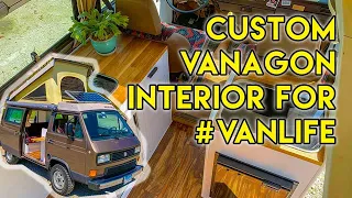 Industrial Designer DESIGNS & BUILDS AWESOME CUSTOM VW VANAGON CAMPER INTERIOR to LIVE #VANLIFE