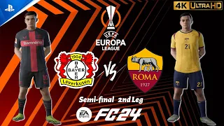 FC 24 - Leverkusen vs. Roma | UEFA Europa League 23/24 Semi-final 2nd Leg | PS5 [4K 60FPS]