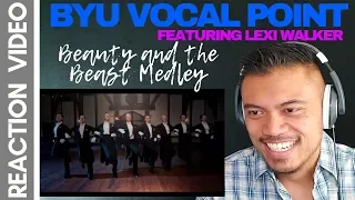 BYU VOCAL POINT & LEXI WALKER singing BEAUTY and the BEAST MEDLEY | Bruddah Sam's REACTION vids