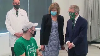 DeWine visits COVID-19 vaccine clinic at Ohio University