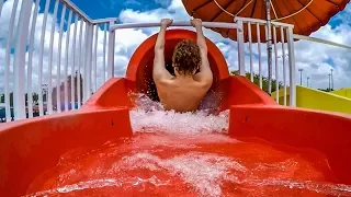 Bucky Dent Waterpark Hialeah - Red Waterslide | Body Slide Onride POV