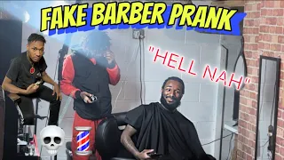 Fake Barber Prank on my clients 😂😂💀