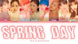 How Would BTS & BLACKPINK Sing 'SPRING DAY' BTS Color Coded Lyrics (FM)