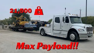 We Hauled 21,500lbs!! Max Payload On Our Trailer! | CDL Hotshot | #hotshottrucking #freightliner