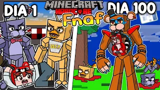 👮Sobreviví 100 DÍAS siendo GUARDIA de SEGURIDAD FNAF en Minecraft HARDCORE!