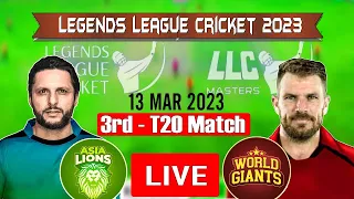 🔴Live:  Giants vs lions  | Legend League Cricket 2023 | World Giants vs Asia Lions Final, LLC 2023 |