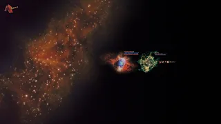 Nebulae vs Intergalactic Clouds Size Comparison